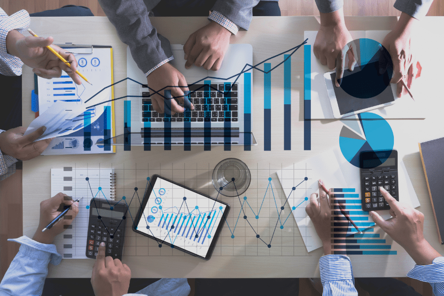 Marketing agency work table